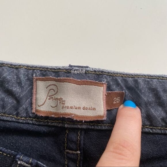 Paige Womens Jeans Denim Blue Heights Low Rise Skinny Leg 5 Pocket Size 25 - Picture 9 of 11